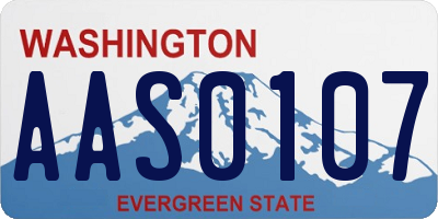 WA license plate AAS0107