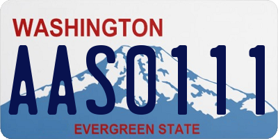 WA license plate AAS0111