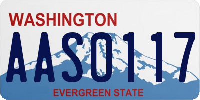 WA license plate AAS0117