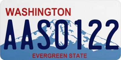 WA license plate AAS0122