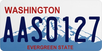 WA license plate AAS0127