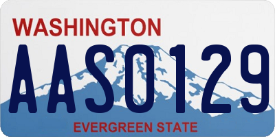 WA license plate AAS0129