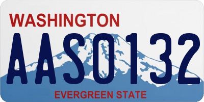 WA license plate AAS0132