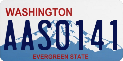 WA license plate AAS0141