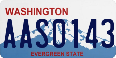 WA license plate AAS0143