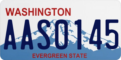 WA license plate AAS0145