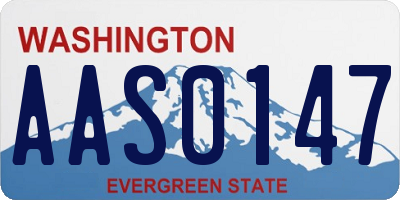 WA license plate AAS0147