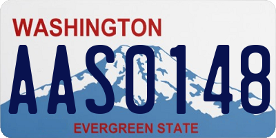 WA license plate AAS0148