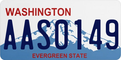 WA license plate AAS0149