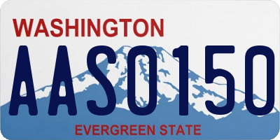 WA license plate AAS0150
