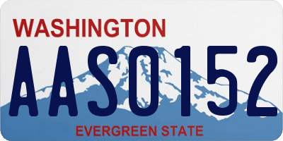 WA license plate AAS0152
