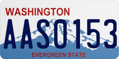 WA license plate AAS0153