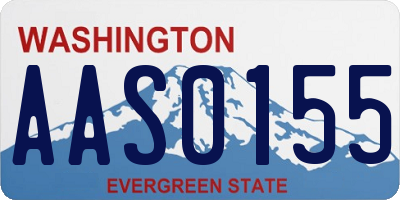 WA license plate AAS0155