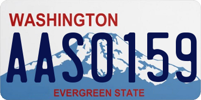 WA license plate AAS0159