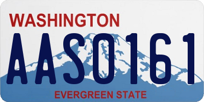 WA license plate AAS0161