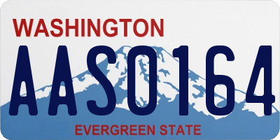 WA license plate AAS0164