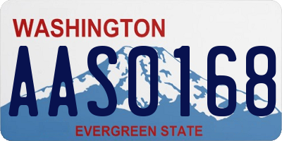 WA license plate AAS0168