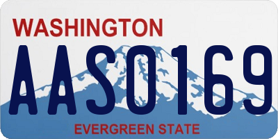 WA license plate AAS0169