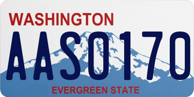 WA license plate AAS0170