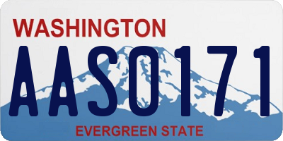 WA license plate AAS0171