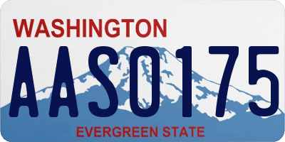 WA license plate AAS0175