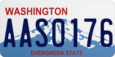 WA license plate AAS0176