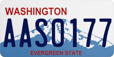 WA license plate AAS0177