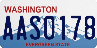 WA license plate AAS0178