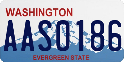 WA license plate AAS0186