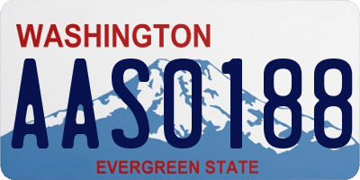 WA license plate AAS0188