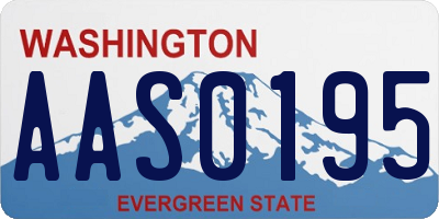 WA license plate AAS0195