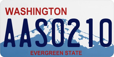 WA license plate AAS0210