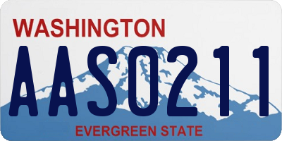 WA license plate AAS0211