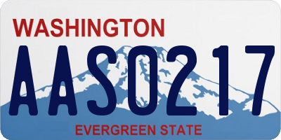WA license plate AAS0217