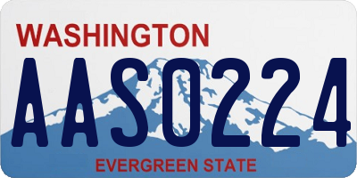 WA license plate AAS0224