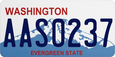 WA license plate AAS0237