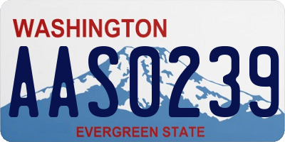 WA license plate AAS0239