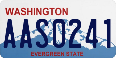 WA license plate AAS0241