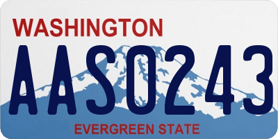 WA license plate AAS0243