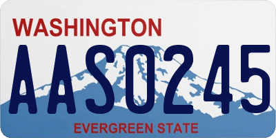 WA license plate AAS0245