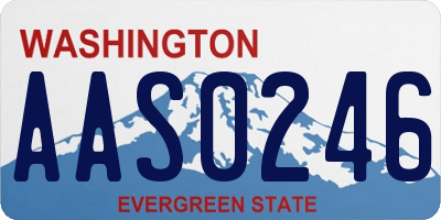 WA license plate AAS0246