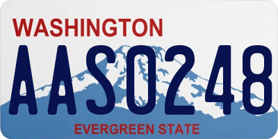 WA license plate AAS0248
