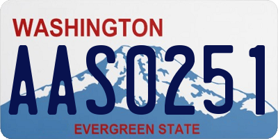 WA license plate AAS0251