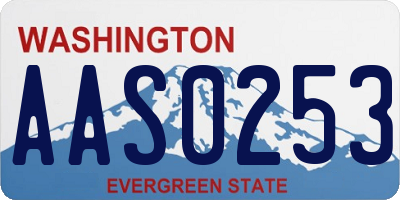 WA license plate AAS0253