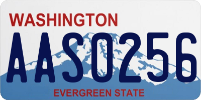 WA license plate AAS0256