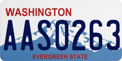 WA license plate AAS0263