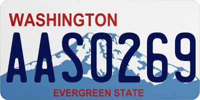WA license plate AAS0269