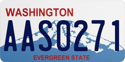 WA license plate AAS0271