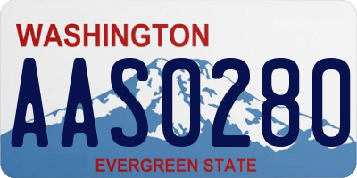 WA license plate AAS0280