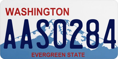 WA license plate AAS0284